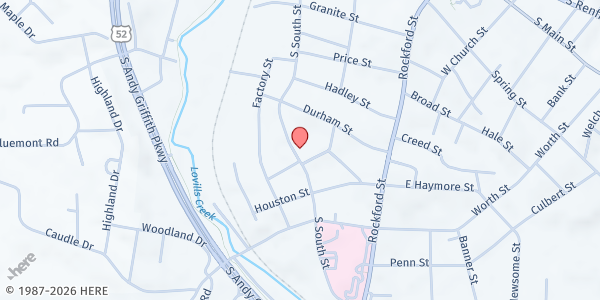 Map showing The Salvation Army - Mt Airy at 651 S South Street, Mt. Airy, NC