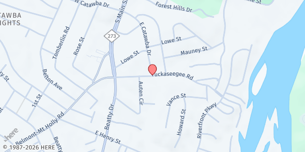 Map showing Belmont Community Organization at 91 E. Catawba St., Mt Holly, NC