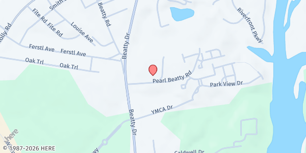 Map showing Message of Love Church at 306 Pearl Beaty Rd., Mt Holly, NC