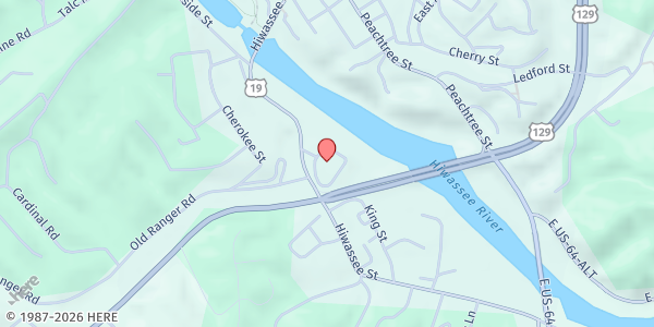 Map showing Sparrow's Nest at 517 Hiwassee Street, Murphy, NC