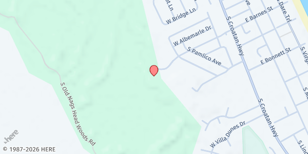 Map showing MFP Community Care Clinic of Dare at 425 W Health Center Drive, Nags Head, NC