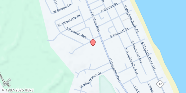 Map showing MFP Outer Banks Family YMCA at 3000 S. Croatan Hwy, Nags Head, NC