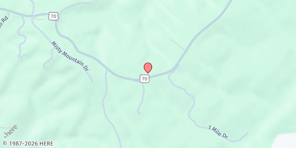 Map showing Foothills Food Hub Nebo Distribution at 7909 US 70, Nebo, NC