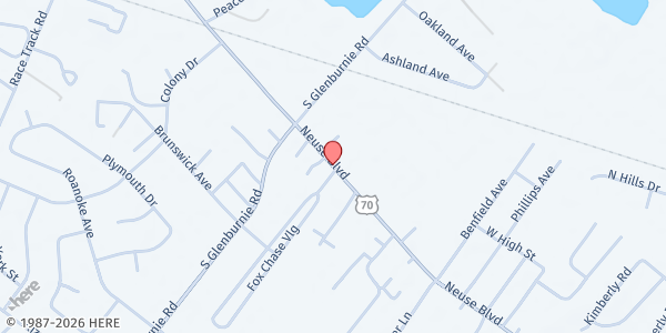 Map showing Acts of Mercy, Inc. at 2838 Neuse Blvd., New Bern, NC