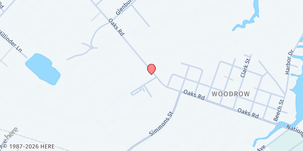 Map showing COG of Prophecy at 2815 Oaks Rd., New Bern, NC