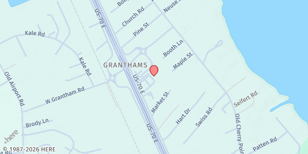 Map showing Cornerstone Assembly of God at 2304 US Hwy. 70 E., New Bern, NC