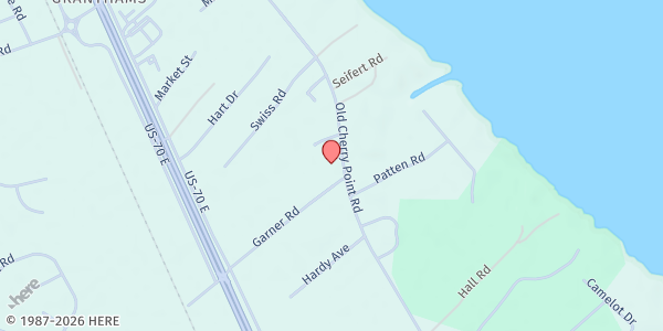 Map showing New Life Church at 2911 Old Cherry Point Rd., New Bern, NC