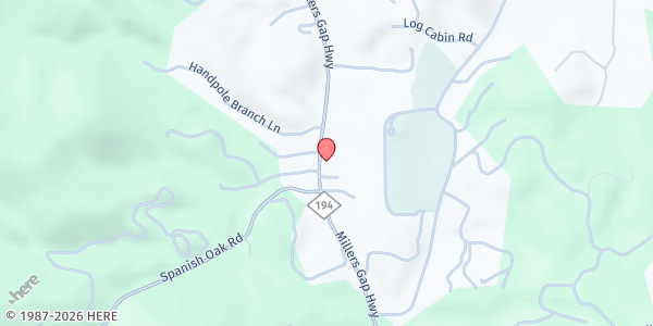 Map showing New Cross Church at Newland, Newland, NC