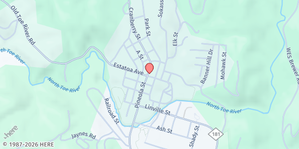 Map showing Reaching Avery Ministry at , Newland, NC