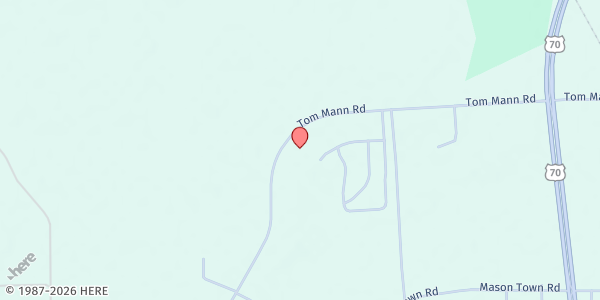 Map showing East Coast Church, Inc. at 615 Tom Mann Rd., Newport, NC