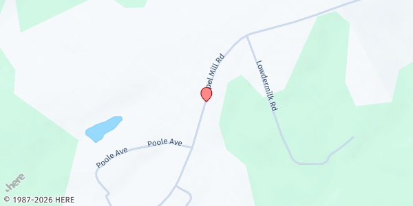 Map showing COGOP Norman Distribution Center at 243 Capel Mill Rd., Norman, NC