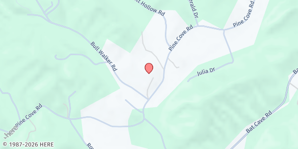 Map showing Cherry Springs Baptist Church at 6 Bull Walker Rd., Old Fort, NC