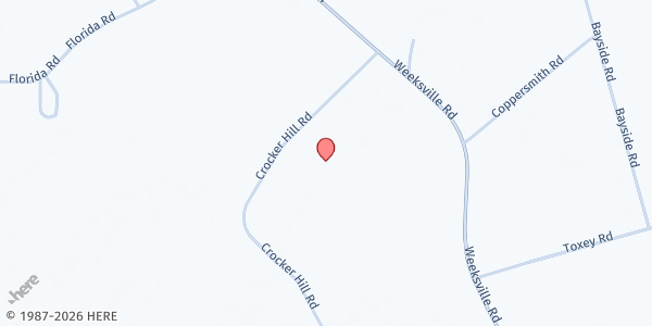 Map showing Small Bulman Farms at 1379 Weeksville Rd., Old Weeksville, NC