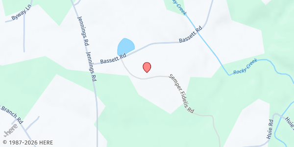 Map showing Union Grove UMC Veterans/Community Market at 250 Semper Fidelis Road, Olin, NC