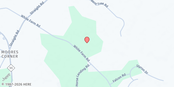 Map showing Pamlico County Fishes & Loaves - White Farm Road at 1149 White Farm Rd., Oriental, NC