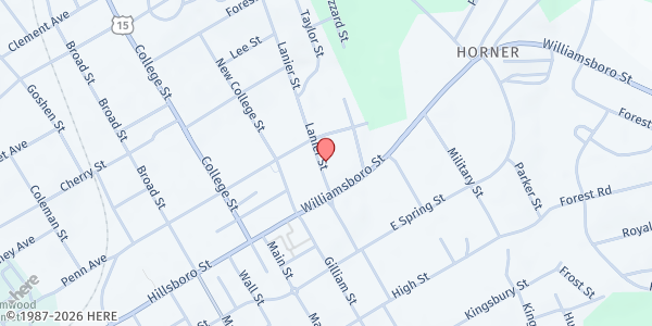 Map showing Oxford Speak Life Church at 106 Lanier St., Oxford, NC