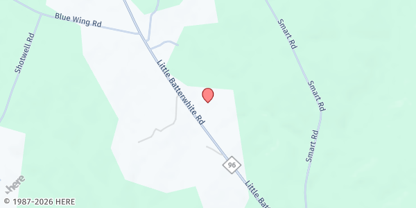 Map showing St. Matthew MBC at 8604 Hwy. 96, Oxford, NC