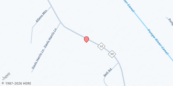 Map showing Union Grove Church of Christ at 6889 NC Hwy. 99 N., Pantego, NC