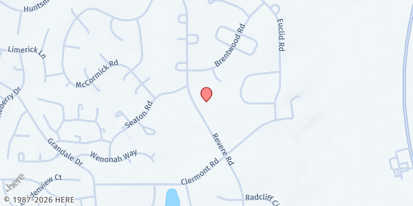 Map showing Parktown Food Hub at 5123 Revere Road, Parkwood, NC