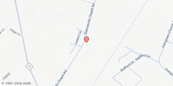 Map showing Townsend Chapel Bible Church at 618 Townsend Chapel Rd., Pembroke, NC