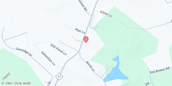 Map showing Johnsonville AME Zion Church at 18719 NC 27, Pineview, NC