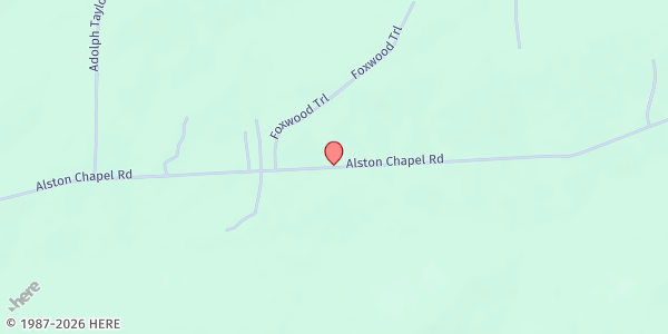 Map showing Alston Chapel United Holy Church at 1832 Alston Chapel Rd., Pittsboro, NC