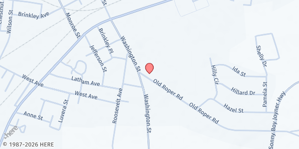 Map showing Plymouth Food Pantry at 811 Washington St., Plymouth, NC