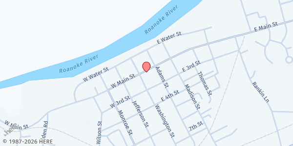 Map showing United Full Gospel at 105 E. Main St., Plymouth, NC