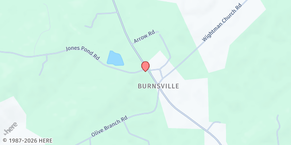 Map showing Burnsville Recreation & Learning Ctr. at 13349 Hwy. 742 N., Polkton, NC