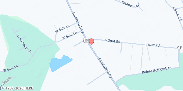 Map showing MFP Powell's Point at 8387 Caratoke Hwy, Powells Point, NC