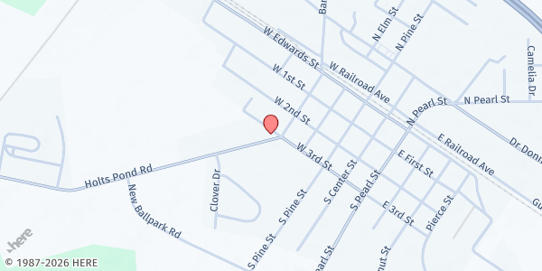 Map showing Changing Hearts Deliverance House of Praise at 102 Holts Pond Rd., Princeton, NC