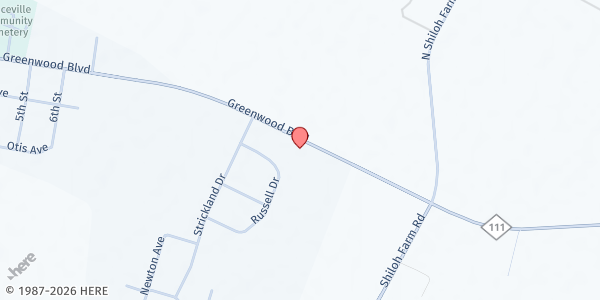 Map showing Positive Generation in Christ at 934 Greenwood Blvd., Princeville, NC