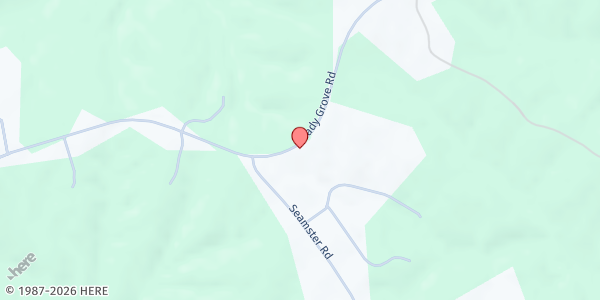 Map showing Shady Grove United Methodist Church at 1705 Shady Grove Rd., Providence, NC