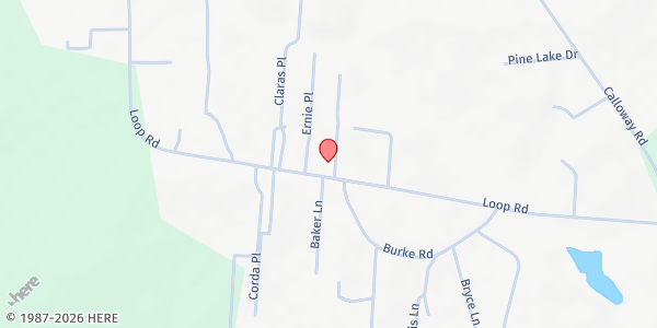 Map showing Avery Chapel FWB Church at 902 Loop Rd., Raeford, NC