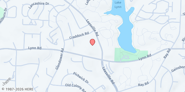 Map showing Baptist Grove Church at 7109 Leesville Rd, Raleigh, NC