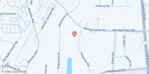 Map showing Faith Alive Family Church at 4817 Hargrove Rd., Raleigh, NC