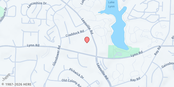 Map showing LIFE Harvest Food Pantry at 7109 Leesville Rd, Raleigh, NC