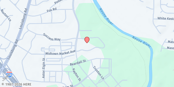 Map showing The Church at Perry Creek at 6710 Perry Creek Rd., Raleigh, NC