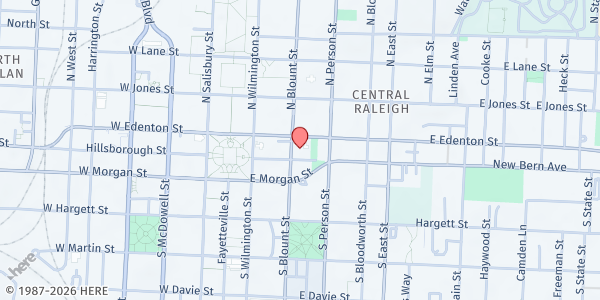 Map showing Wake Relief - 1st Floor at 4 North Blount St, Raleigh, NC