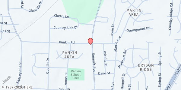 Map showing Blessed Table at 3433 Summit Avenue, Rankin Area, NC