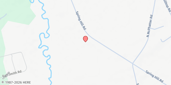 Map showing Pathway Holiness Church at 3055 Spring Hill Rd., Red Spring, NC