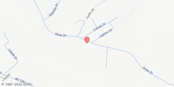 Map showing Children's Hope Center Inc. - Red Springs at 980 Dixie Road, Red Springs, NC