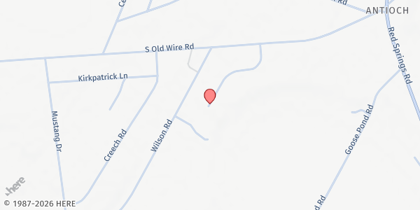 Map showing Throne Room Ministries at 185 Pearlie Ln., Red Springs, NC