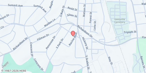 Map showing CORMII CDC at 1309-D Northup St., Reidsville, NC