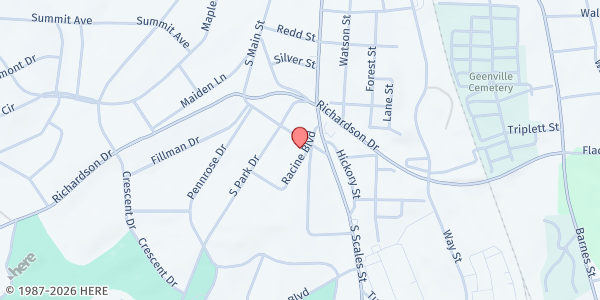 Map showing CORMII Community Development Corporation at 1309-D Northup St, Reidsville, NC