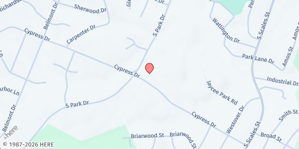 Map showing In His Name Christian Services at 1863 S Park Dr, Reidsville, NC