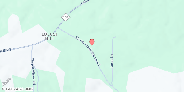 Map showing Locust Hill United Methodist Church at 281 Stoney Creek School Rd., Reidsville, NC