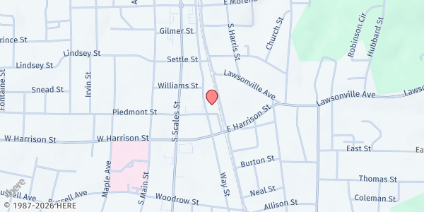 Map showing Reidsville Outreach Center at 435 SW Market St, Reidsville, NC