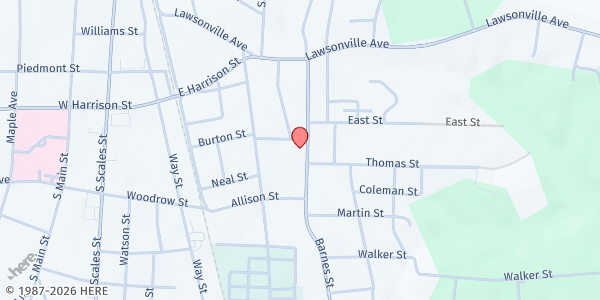 Map showing The Salvation Army - Reidsville at 704 Barnes Street, Reidsville, NC