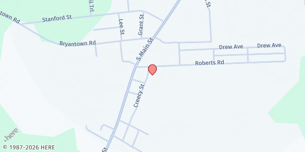 Map showing Creek Development Corp. - Rich Square at 210 Roberts Rd., Rich Square, NC